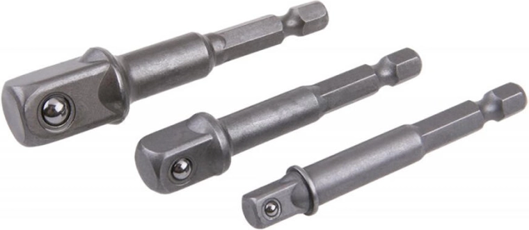 Juego de adaptadores para taladro 1/4", 3/8", 1/2" – de 3 piezas