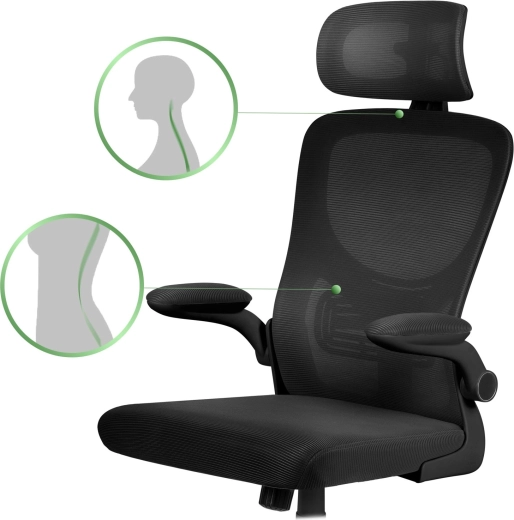 Soporte ergonómico de espalda y micromalla transpirable