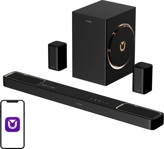 Barra de sonido Ultimea Skywave F40 Boom 5.1.2 con Dolby Atmos y subwoofer