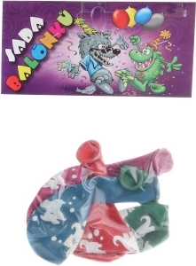 Globos inflables redondos con impresión de dinosaurios – set de 4 uds