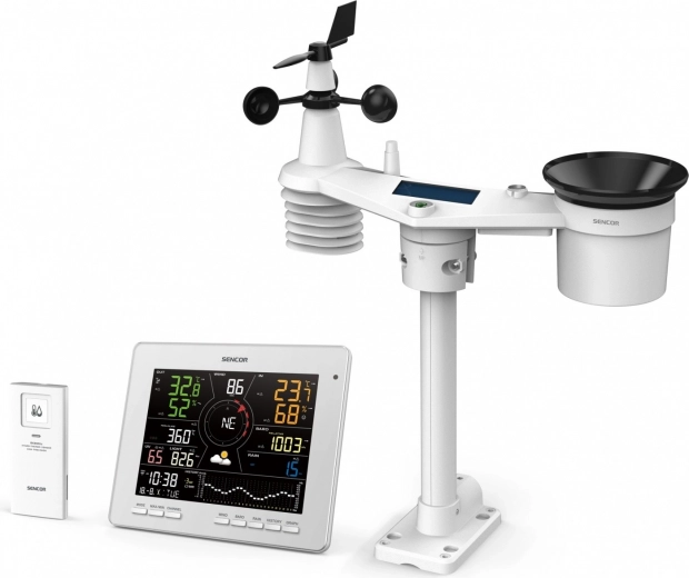 Estación meteorológica Wi‑Fi profesional SMART con sensor 7 en 1 y TH