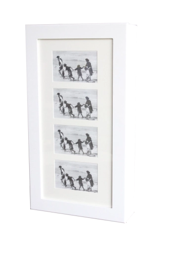 Joyero de pared blanco con espejo 31 × 10 × 56 cm