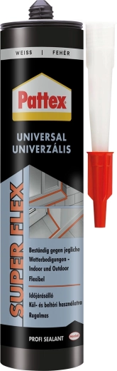 Pattex sellador de silicona universal blanco para interiores y exteriores, 280 ml
