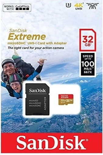 Tarjeta SanDisk Extreme microSDHC 32GB para 4K y Full HD