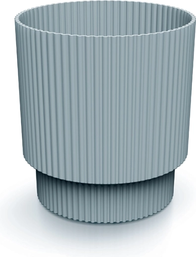 Maceta Milly 12,8 cm gris claro – moderno macetero de plástico para flores
