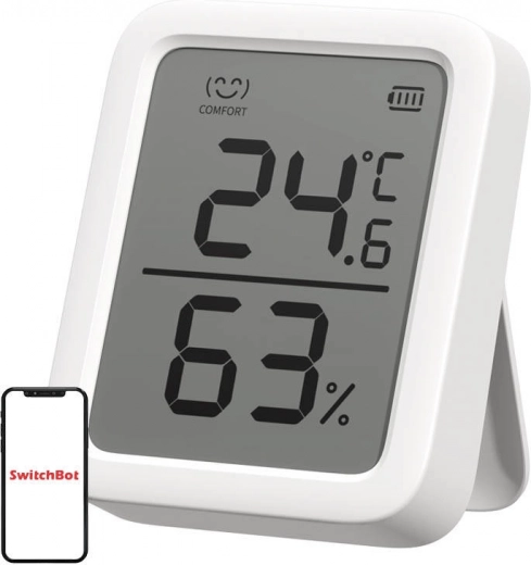 Termómetro e higrómetro inteligente SWITCHBOT Meter Plus con pantalla de 3"