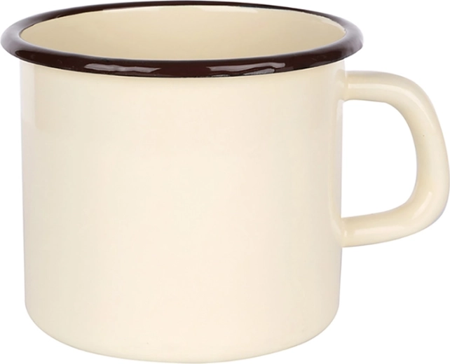 Taza esmaltada Silesia 0,45 l, crema