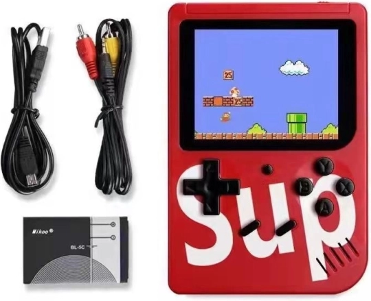 Mini consola de videojuegos portátil SUP con 400 juegos – roja