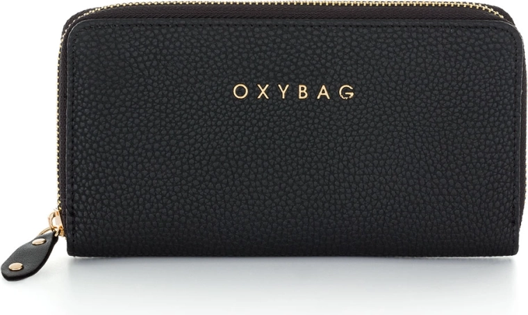 Cartera de cuero para mujer negra