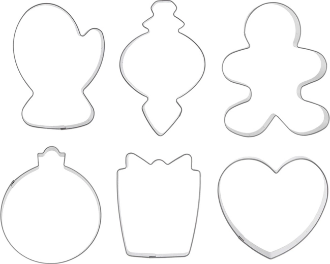 Set de cortadores de galletas de acero inoxidable 6 uds