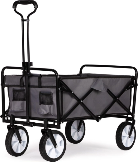 Carro de transporte plegable grande para jardín y playa gris - 1 unidad