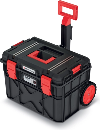 Maletín para herramientas con ruedas de transporte X‑BLOCK TECH 546 × 380 × 400 mm – negro