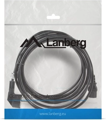 Cable de alimentación CEE 7/7 – IEC 320 C13, 5 m, VDE, negro Lanberg