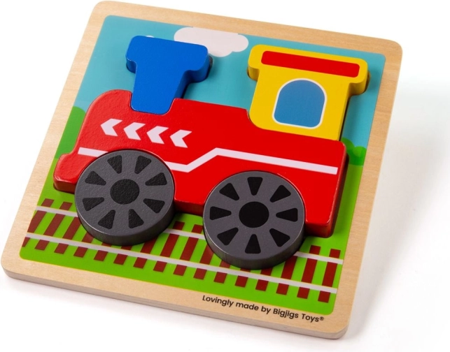 Puzzle encajable de tren de Bigjigs Toys