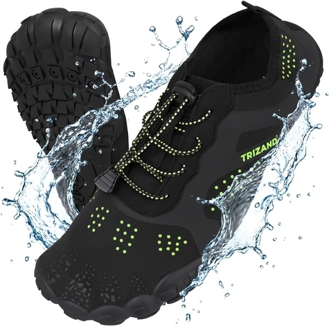 Escarpines Trizand negros, suela antideslizante de 5 mm, talla 42