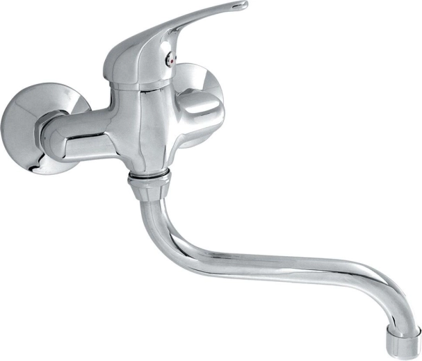 Grifo mural para fregadero TITANIA IRIS, cromo, caño 220 mm