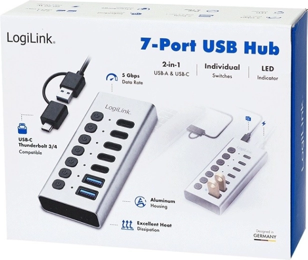 Conexión universal: USB‑A y USB‑C en uno