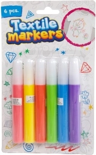 Rotuladores para textil – set de 6 colores