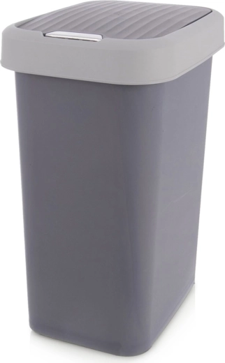 Papelera de plástico 25 l gris