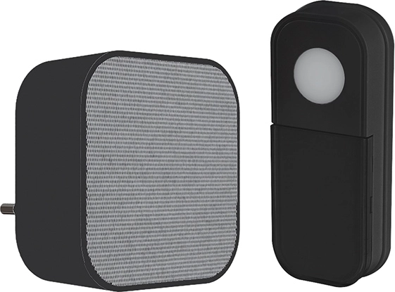 Timbre inalámbrico Solight para enchufe 180 m negro con learning code
