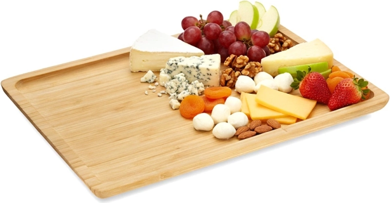 Bandeja de bambú para servir 33 × 23 cm