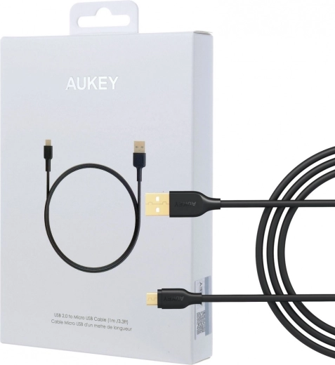 Cable micro USB de carga rápida AUKEY 1 m, USB‑A, 480 Mb/s