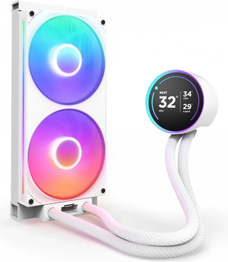 Refrigeración líquida NZXT Kraken Elite 280 RGB v2 LCD blanca