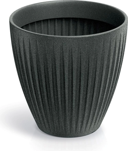 Maceta Latia Round Midl 40 cm – granito negro