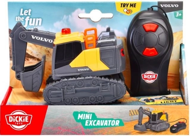 Excavadora infantil RC de orugas VOLVO 14 cm con luz