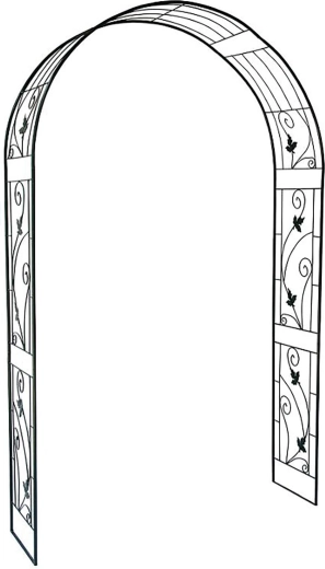 Soporte metálico arqueado para plantas trepadoras 224 × 135 × 37 cm