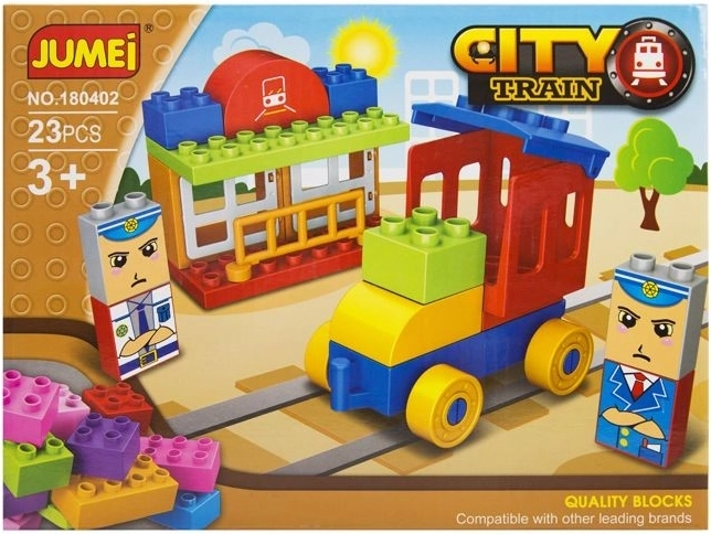 Set de construcción Jumei city tren 23 piezas 26 × 19 cm - 1 unidad