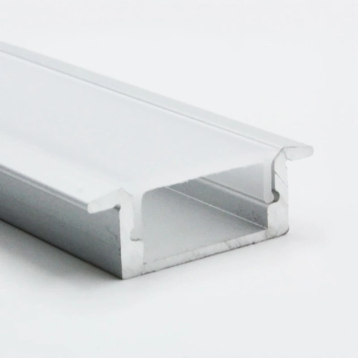 Solight perfil de aluminio con laterales para tiras LED con difusor lechoso 1 m