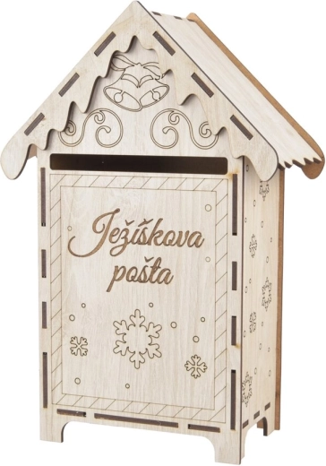 Buzón postal de madera para el Niño Jesús