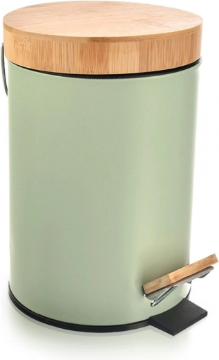 Papelera metálica de pedal GREENISH 3 l, verde
