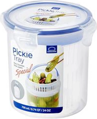 Recipiente para verduras en conserva LOCK 700 ml con cestillo
