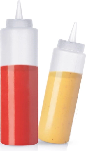 Juego de botellas dosificadoras para salsas de 250 y 500 ml, 2 uds.