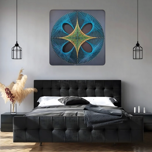 Decoración geométrica moderna con efecto 3D