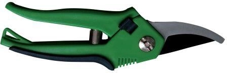 Tijeras de jardín semicirculares de acero de 21 cm, diámetro de corte 20 mm, verdes