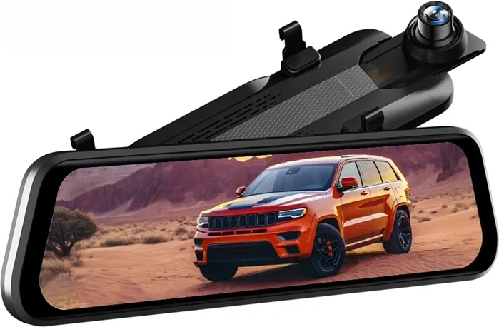 Cámara para salpicadero WOLFBOX G930 4K con cámara trasera 1080p y tarjeta de 64 GB