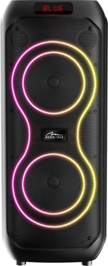 Potencia de 120 W RMS y dobles woofers de 8"