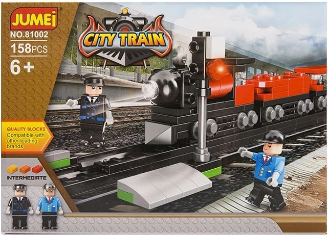 Set de construcción Jumei City tren 158 piezas (25 × 18 cm) - 1 unidad