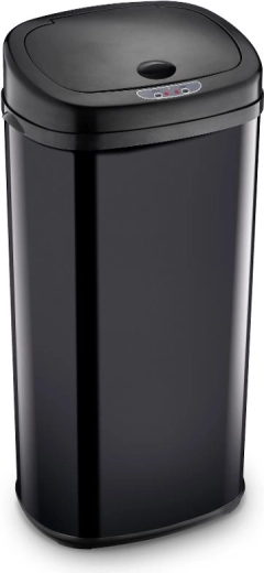 Cubo de basura sin contacto Lamart de 42 l, negro
