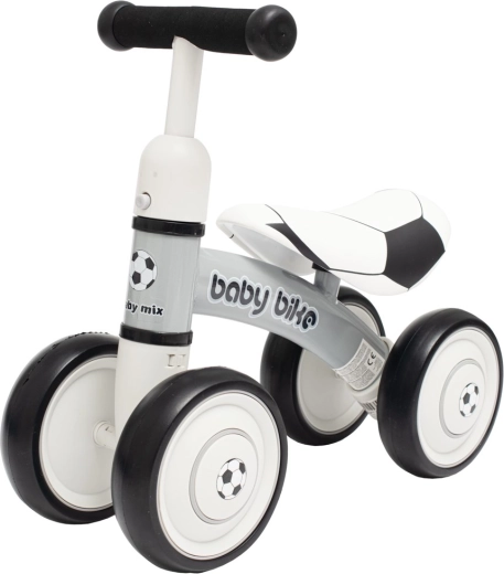 Bicicleta de equilibrio infantil Baby Mix Baby Bike de fútbol negro-blanco