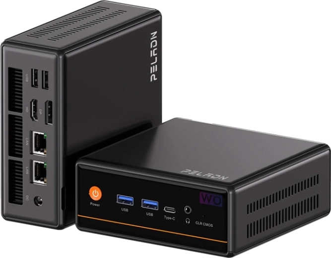 Mini PC Peladn WO4 con procesador AMD Ryzen 5 5600H, 16 GB de RAM y 512 GB SSD