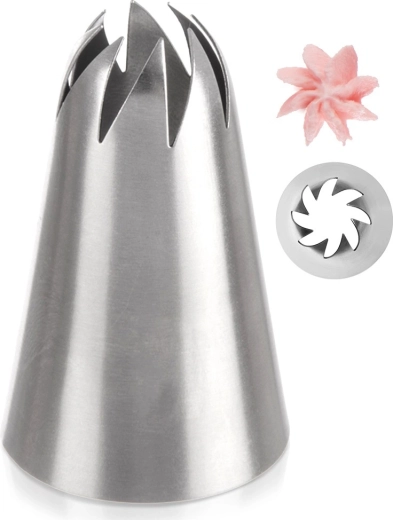 Boquilla de acero para repostería en forma de flor