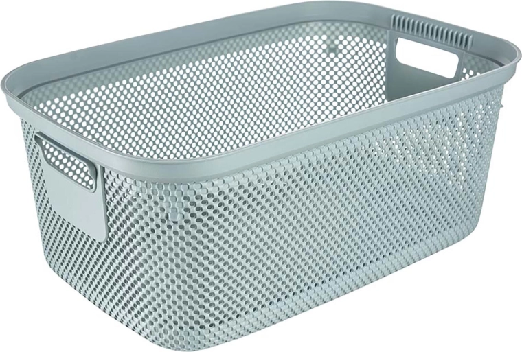 Cesta de plástico para ropa limpia 53 × 34,5 × 22,5 cm – azul