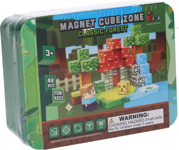Kit de construcción Magnet Cube Zone Classic Forest de 48 piezas