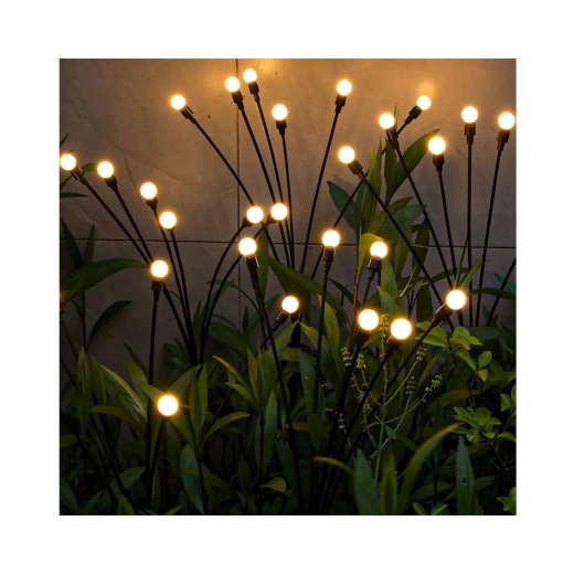 Juego de 2 luces solares de jardín Luciérnaga, 70 cm, blanco cálido