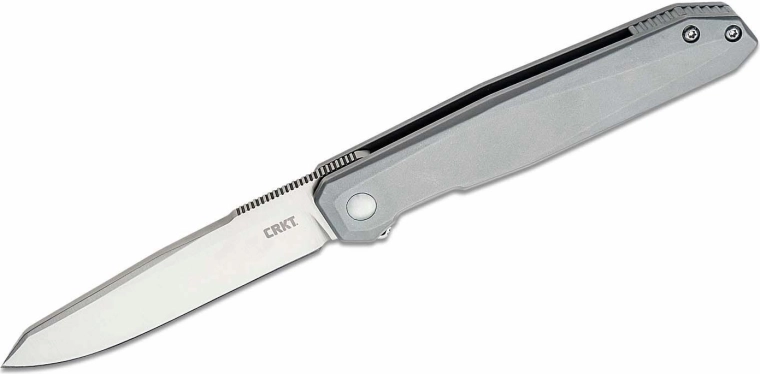 CRKT Facet navaja de bolsillo plateada 8,6 cm, totalmente metálica