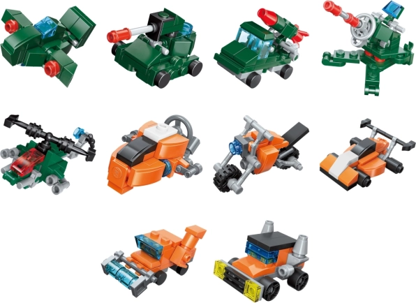 Set de construcción Qman Trans Collector 3 en 1, set de 10 piezas